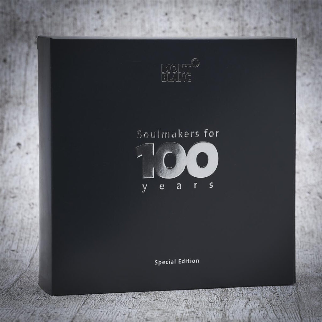 Logo-Montblanc-100 Jahre-Füller-Federhalter-Geburtstag-Geschichte über Montblanc International-Produkt Montblanc-100-jähriger Geburtstag